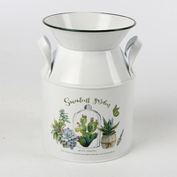 Penjualan Terbaik Desain Kaktus Pastoral Vas Bunga Logam Pot Bunga Amphora Bentuk Penanam Dekorasi Ornamen Kontainer Kemasan/Hadiah