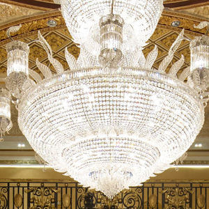 Hotel Lobby Iron Base Vintage Luxury Crystal Chandelier Banquet <strong>Hall</strong> Custom Project Large Chandelier for High Ceilings - Product Image 4