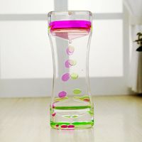 Jouet minuteur à bulles liquides bicolores pour enfants de 2 à 4 ans et de 5 à 7 ans, écologique, éducatif, apaisant pour l'autisme et la relaxation