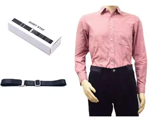 Hotting Adjustable Elastic Shirt Stays Lock Belt Shirt Holder Tucked Shirt Stays Leather Belt Belt for men women