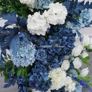 DKB personnalisé haute qualité bleu blanc Rose hortensia fond fleurs pour la décoration intérieure pour les événements de Noël et de Pâques - Product Image 6