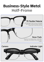 Lunettes Caméra IA W630T 8MP avec Transfert Photo WiFi, Traduction Vocale, Appel Bluetooth, Lunettes Intelligentes pour Usage Quotidien, Mémoire 4G, Lunettes de Soleil