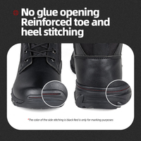 Bottes tactiques en toile et cuir noires mi-mollet respirantes légères avec semelle intermédiaire en EVA et fermeture éclair unisexe toutes saisons