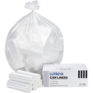 Sacs poubelle transparents de 33 gallons, 500 unités, en polyéthylène haute densité, pour la maison et le recyclage extérieur - Product Image 3