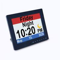 Reloj Electrónico Personalizable ZKM de 8 Pulgadas, Marco de Fotos con Reproducción de Video MP4/AVI, Audio MP3, Resolución 800x600, Plástico ABS, Nuevo