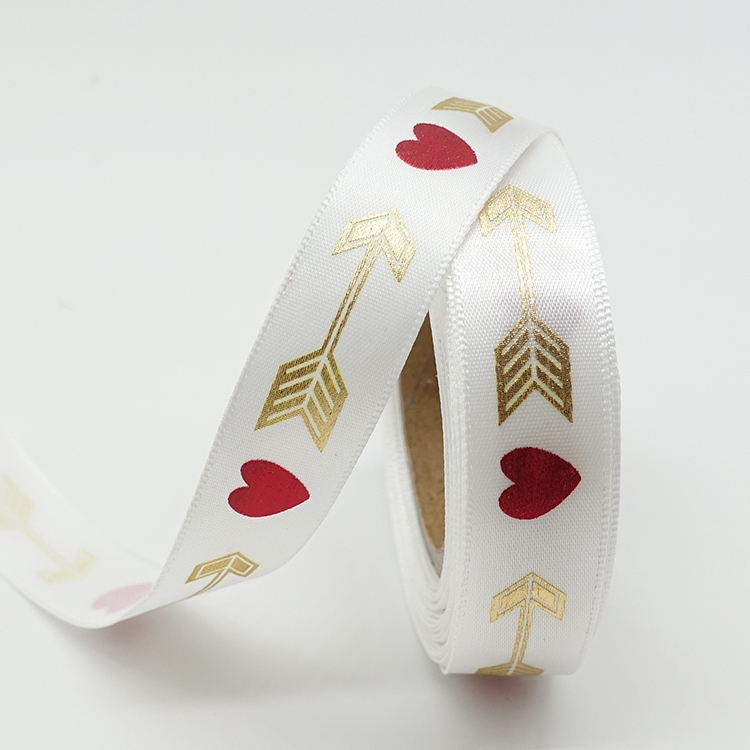 Personnalisé Mariage 5/8 Pouces Large Double Face À Pois Satin Ruban Or Rose