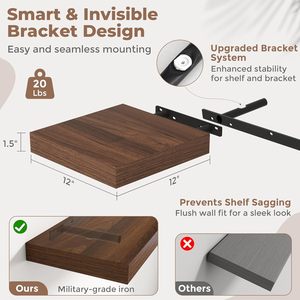 Estantes Flotantes Rústicos de <span class=keywords><strong>Madera</strong></span> <span class=keywords><strong>para</strong></span> Baño, Estantes de <span class=keywords><strong>Madera</strong></span> <span class=keywords><strong>para</strong></span> Montar en la Pared, Estante de <span class=keywords><strong>Madera</strong></span> Grueso de Estilo Industrial <span class=keywords><strong>para</strong></span> Cocina - Product Image 3