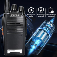 2 Talkies-walkies Baofeng BF-777S 5W UHF 400-470MHz, 16 canaux, batterie 1500mAh, longue portée, radio bidirectionnelle pour la construction et l'hôtellerie