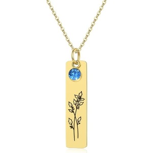 Collier <span class=keywords><strong>en</strong></span> acier inoxydable doré SongYi, vente chaude, variété de motifs floraux, cadeau personnalisé pour un anniversaire, la fête des mères, le bouddhisme - Product Image 6