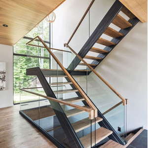 Prima Cầu Thang Thẳng Bằng Sắt Kim Loại Trong Nhà Hiện Đại Cầu Thang Đơn Sắc Nổi - Product Image 5