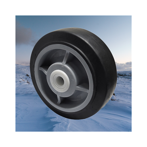 Nicht markieren des graues Gummi profil auf Kunststoff kern rädern Nachlauf Hochleistungs-weiches rundes Laufrad 4 5 <span class=keywords><strong>6</strong></span> 8 Zoll - Product Image 1