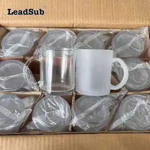 wholesale cheap price outlet clear frosted 11oz 16oz 22oz sublimation blank glass beer mugs with handle for bar and gift store