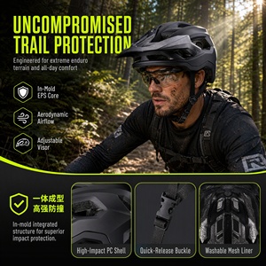 <span class=keywords><strong>Casco</strong></span> de Ciclismo Ajustable para Bicicleta de Montaña DUAL SPORT, Estándar CE EN1078, <span class=keywords><strong>Casco</strong></span> de Ciclismo Transpirable para Adultos, con Visera Extraíble - Product Image 2