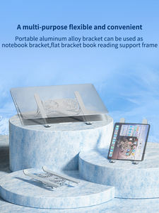 Складная подставка для ноутбука из алюминиевого сплава, НОВАЯ Портативная подставка для ноутбука с вентиляторами для домашнего использования, офисной кровати - Product Image 4