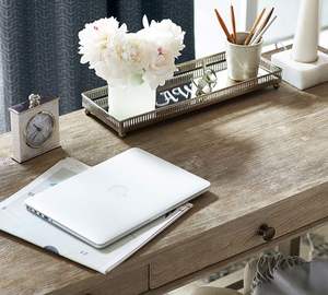 Meubles de chambre d'hôtel comptoirs en bois massif Toulouse maquillage vanité dessus de table avec tiroirs - Product Image 3