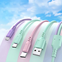 Câble USB de charge rapide 3-en-1 en silicone liquide pour iPhone et Android – Offre spéciale à prix réduit