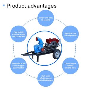 Pompe à eau diesel pour irrigation 100m Hea 12hp 100 Hp 10hp 12 Hp, moteur diesel monté sur remorque - Product Image 6
