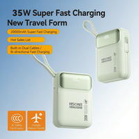 Ringkas dan Ringan 20000mAh 45W PD Kabel Ganda Terintegrasi Layar HD 4-Perangkat Disetujui Maskapai Penerbangan Power Bank OEM MH811