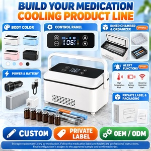 Étui de refroidissement portable pour insuline pour la maison, le bureau, le véhicule et les voyages avec poignée de transport pliable et affichage numérique de la température - Product Image 5
