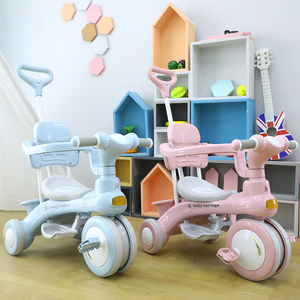 Vente en gros de tricycles pour enfants à prix avantageux, tricycle à double siège pas cher, tricycle en métal pour enfants - Product Image 1