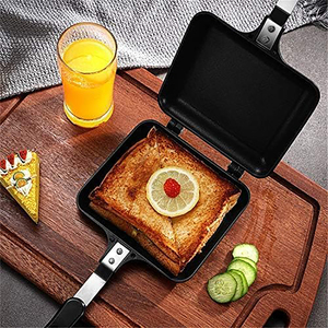 Popular Portable <b>Sandwich</b> Cake Mold Aluminium Roasting Pan Outdoor Use Two Side Breakfast <b>Sandwich</b> Grill Pan - Product Image 3