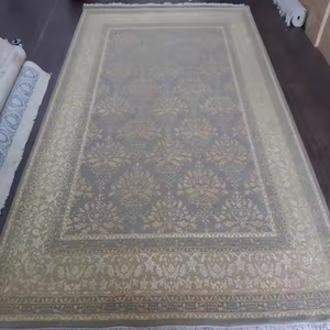 พรมขนสัตว์ผ้าไหมสไตล์เปอร์เซียพรมหรูหราแบบผูกปมมือพรมปูพื้นที่หรูหราสำหรับบ้านสำนักงานที่ทนทานวัสดุปูพื้นเนื้อนุ่ม - Product Image 1