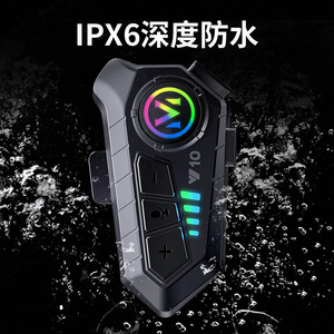 Écouteurs Bluetooth pour casque Y10, autonomie de 32 heures, étanchéité IPX6, utilisation sur moto - Product Image 4