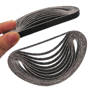 10*330mm <span class=keywords><strong>Banda</strong></span> Abrasiva Negra para Lijadora, Tela de <span class=keywords><strong>Esmeril</strong></span> para Pulido y Desbarbado de Acero Inoxidable, Metal y Madera - Product Image 4