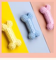 Jouet à mâcher durable pour chien en TPR, bâton molaire en forme d'os à picots, interactif pour l'entraînement des chiots, Teddy, anti-ennui, jouet pour animaux de compagnie