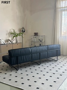<span class=keywords><strong>Canapé</strong></span> en cuir et acier inoxydable <span class=keywords><strong>Le</strong></span> <span class=keywords><strong>Corbusier</strong></span> LC5 Bauhaus, style mid-century, adapté aux salons et bureaux de différentes tailles - Product Image 4