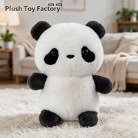 Peluches classiques de haute qualité en forme de panda, jouets en peluche doux de 8 pouces, animaux en peluche premium pour machine à grue d'arcade pour garçons