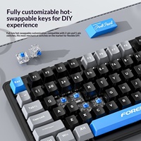 Keyboard Mekanik K82 USB Berkabel untuk Gaming E-Sports Co-Branded dengan Desain Ramping dan Tombol Putar RGB untuk Desktop
