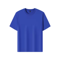 T-shirts en coton 100% pour hommes, logo brodé personnalisé OEM, manches courtes, uni, bonne qualité, décontracté, t-shirt en coton 100% tricoté uni