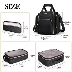 Juego de Bolsas de Cosméticos de Viaje de Lujo de Fábrica BSCI, Organizador de Cosméticos Multifuncional con Logotipo Personalizado, Estuches de Nailon para Cosméticos - Product Image 5