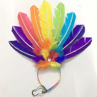 Pluma de pavo púrpura para chico, artesanía DIY, tocado creativo, sombrero, accesorio para el pelo, fiesta de carnaval, boda, hogar
