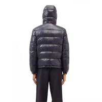 Manteau d'hiver matelassé épais à capuche pour homme, veste longue zippée unie décontractée