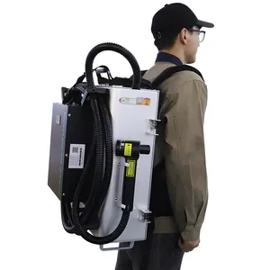 Máquina de limpieza láser de pulso de mochila 3 en 1 mini 100W limpiador láser de fibra portátil
