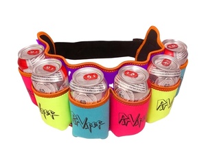 Neoprene Beer & Soda Can Holster Belt, Holds 6 Beverages, Waist Beer Holder Belt - Product Image 6