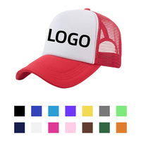 Casquette Trucker en Mousse Vierge de Haute Qualité OEM, Broderie de Logo Personnalisé, Casquette Trucker à 5 Panneaux avec Dos en Maille Unie pour Hommes et Femmes