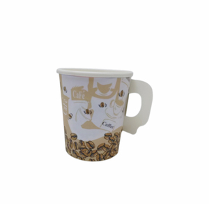 High Quality Paper Coffee Tea Cup Single <b>Wall</b> 5oz 6oz 7oz 8oz 9oz Factory Price Disposable Paper Cups With Attached Handle - Product Image 5