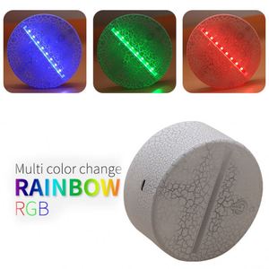 Base de Lámpara de Mesa Acrílica 3D con Cable USB y Panel Acrílico Personalizado, Luz Nocturna de 7 Colores, Bases de Luz LED 3D Coloridas - Product Image 4
