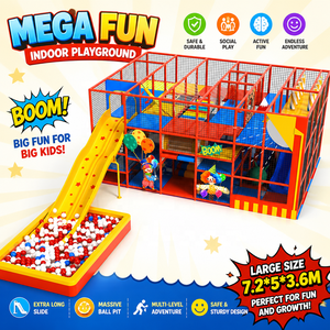 CE EN1176 Certified Toddler <b>Indoor</b> Playground with <b>Slide</b> Tunnel for Preschool <b>Indoor</b> Area - Product Image 1