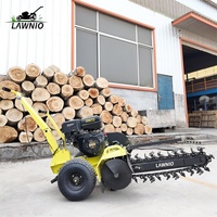 Trancheuse à moteur puissant approuvée EPA LAWNIO CE, haute efficacité, pour travaux d'irrigation agricole et de creusement de fossés dans les vergers