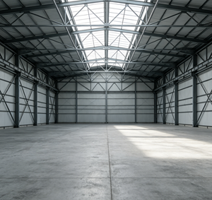 Hangar préfabriqué en structure d'acier avec poutres en H pour le stockage et l'entretien d'avions, de jets privés et de matériel aéroportuaire - Product Image 3