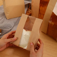 Sacs en papier personnalisés imprimés de qualité alimentaire réutilisables pour le stockage du pain frais et des baguettes