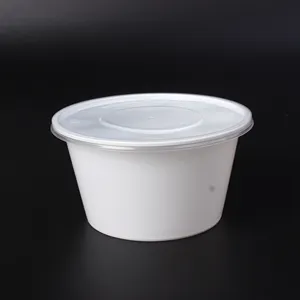 Multiple Specifications Disposable Plastic round Food Containers High Capacity Lunch Boxes for Takeaway Packaging