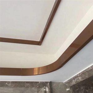 Le métal décoratif de plafond de garnitures profile le canal incurvé <span class=keywords><strong>en</strong></span> U de cadre de plafond d'acier inoxydable - Product Image 3