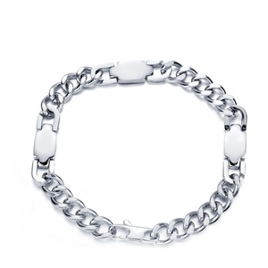 Pulsera de Cadena Cubana de Acero Inoxidable Chapada en Oro de 18k, Hecha a Mano, con Terapia Magnética Hiphop, Bien Pulida, para Hombre - Product Image 2