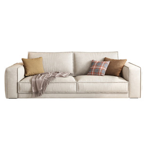 PurelyFeel <span class=keywords><strong>Budapest</strong></span>, tecnología anti-CAT Scratch, tela para sofá, crema, viento, arena, pelo, fila recta, aleteo, sofá de bloque de tofu - Product Image 5