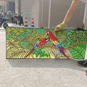Bloque de Vidrio Europeo Hecho a Mano con Diseño de Árbol Escénico para Ventanas y Puertas, Estructura Sólida, Decoración para Hoteles, Iglesias y Comedores - Product Image 4